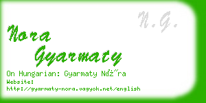 nora gyarmaty business card